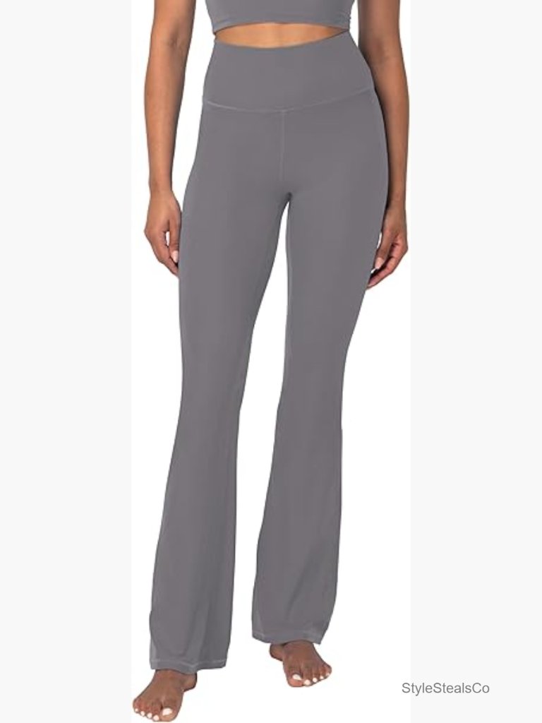 High Waist Yoga Pants With Tummy Control, Mini Flare Bootcut Leggings